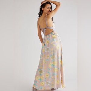 Free People Maxi Dress with Yellow and Blue Accents